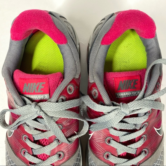 Nike Lunarglide 2 Running Sneakers Gray Pink Sz 8 - Picture 5 of 10